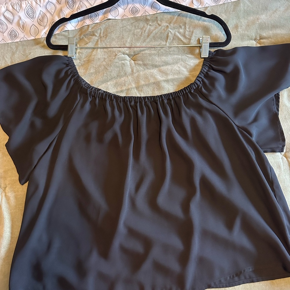 Elegant Black Off-Shoulder Women's Top